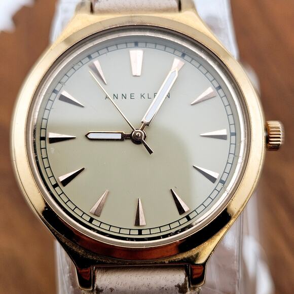 Anne Klein Women's Minimalist Watch Gold Tone Metallic Neutral Sophisticated - Picture 2 of 8